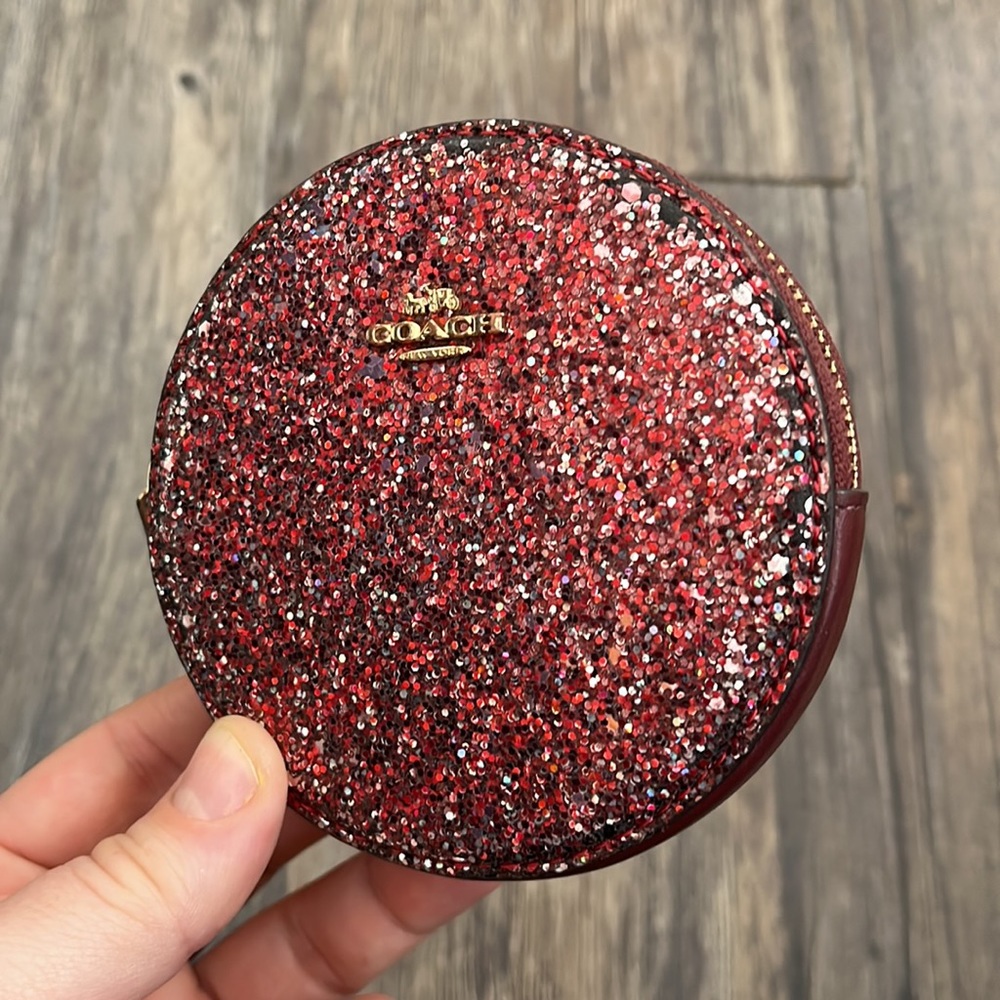 Coach Glitter Round Coin Purse